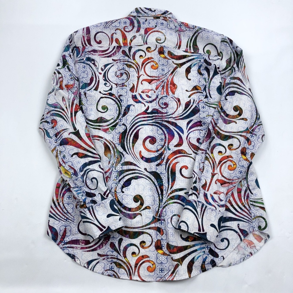 Robert Graham Men's M Tempo Long Sleeve Button Down Shirt Paisley - Picture 10 of 11